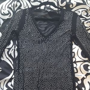 Mesh bedazzled long sleeve midi dress